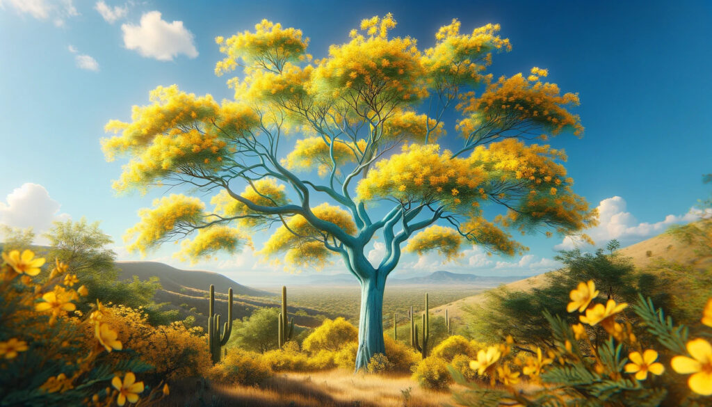  Healthy Yellow Palo Verde tree in Scottsdale, Arizona 